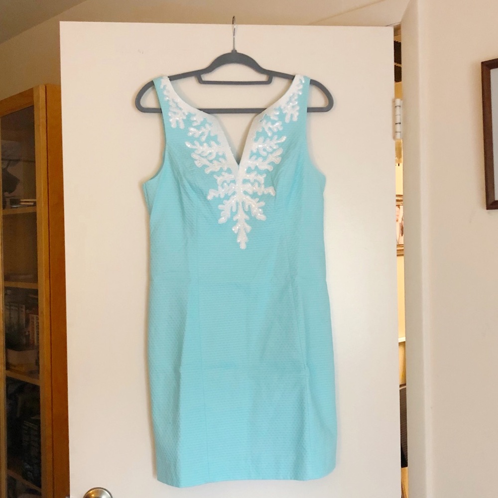 Lilly Pulitzer Gabby Shift in Seasalt Blue NWT